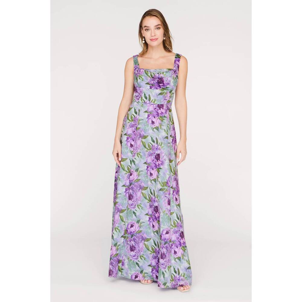 NEW JS COLLECTIONS jordana a-line gown in lilac green